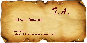 Tibor Amand névjegykártya